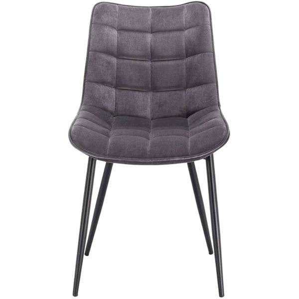 Rootz Set med 4 matstolar - Sammetssits - Metallram - Ergonomisk design - Hållbar & bekväm - Anti-Slip - 46 x 40,5 cm Sitsstorlek