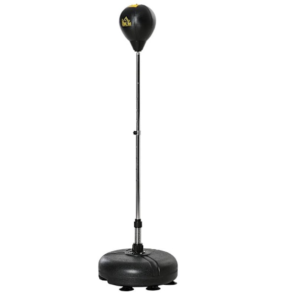 Rootz Punching Ball Set - Stålåda - Fitness Boxningssäck Träningsset - Höjdjusterbar med 1 par handskar - Lämplig för proffs och nybörjare - Svart - 4