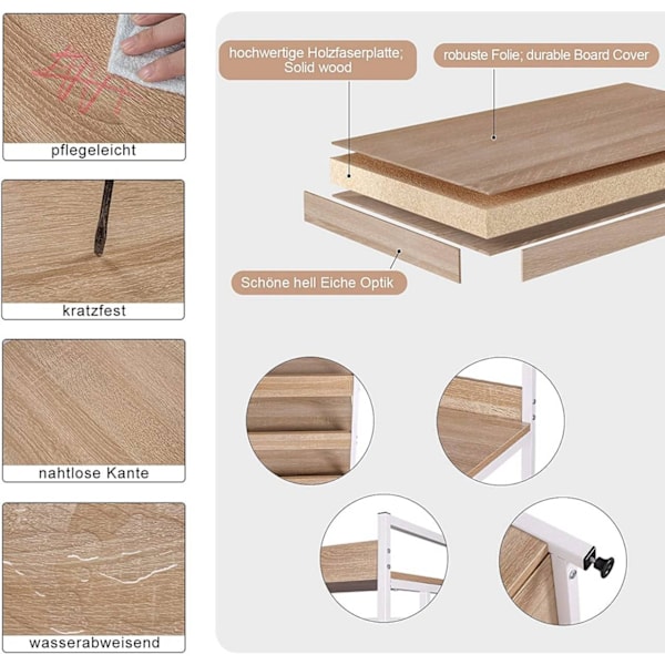 Rootz multifunktionellt klädställ - Organizer - Förvaringshylla - Utrymmesbesparande design - Hållbar och miljövänlig - Justerbara funktioner - 60 cm