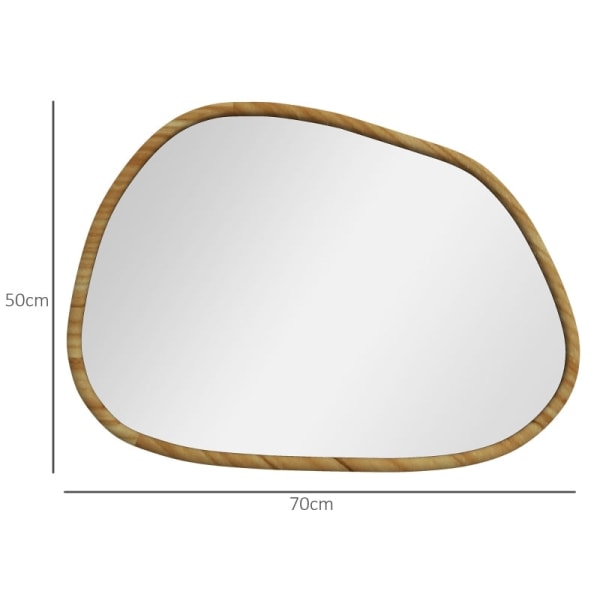 Rootz-seinäpeili - Vintage Design - Koristepeili - Massiivipuurunko - Helppo asennus - Kestävä lasi - 70 cm x 2,1 cm x 50 cm