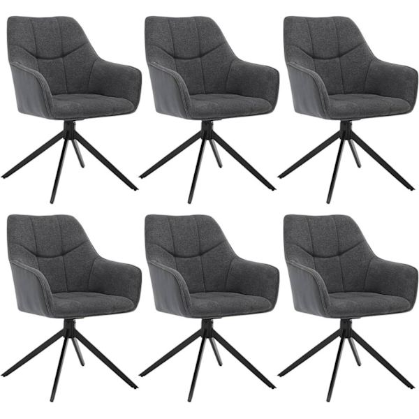 Rootz matstolsset - Snurrstol - Vadderat säte - 360° rotation - Chenille & Manchester - 58cm x 86cm x 63,5cm