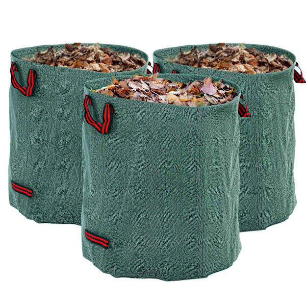 Rootz 3 Pack Garden Bag - Bladpose - Affaldssæk - Vandtæt UV -beskyttelse - Ø67 x 76H CM - 272L KAPACITION
