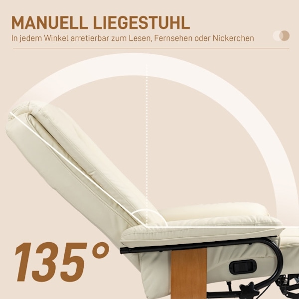 Rootz Relax Chair - TV-fåtölj - Fåtölj i konstläder - Kompakt vilstol - 78cm x 88cm x 103cm
