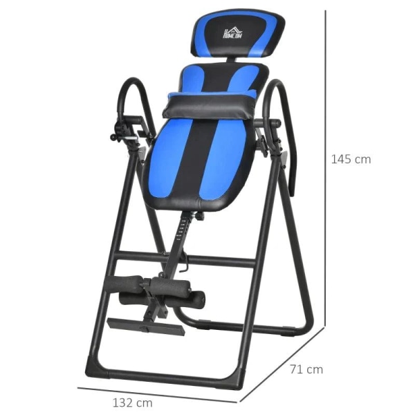 Rootz Gravity Bypass -pöytä - Inversiopöytä - Taitettava Gravity Trainer kahdella liikkuvalla pyörällä - Säädettävä selkätyyny - Säädettävä selkätyyny