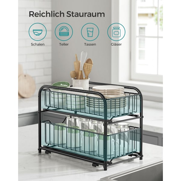 Rootz Steel Classic Black 3-vånings tårtställ - Bakställ - Dessertdisplay - Stålkonstruktion - Platssnål design - Enkel montering - 21 cm x 36,5 cm x