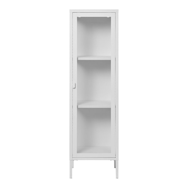 Rootz Slim Display Cabinet - Glasdörr - Metallskåp - Rymdbesparing - 40 cm x 35 cm x 140 cm