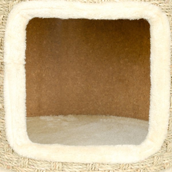 Rootz Cat Tower Barrel - Skrapstolpe - Skrapträd - Spånskiva - Sisalrep - 38cm x 37cm - Khaki+Beige