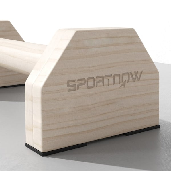 Rootz bokträ push-up barer - träningshandtag - träningshållare - stöder upp till 120 kg - 30 cm x 13 cm x 10 cm
