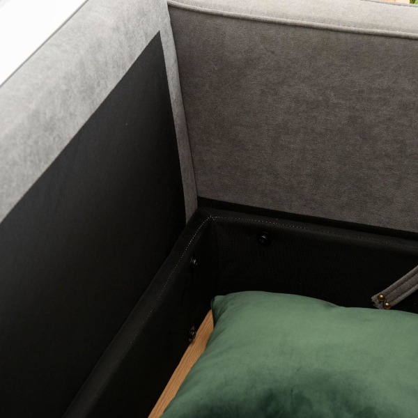 Rootz Soffa - 3-sits - Dubbel bäddsoffa - Grå - 166,5 x 62 x 82 cm