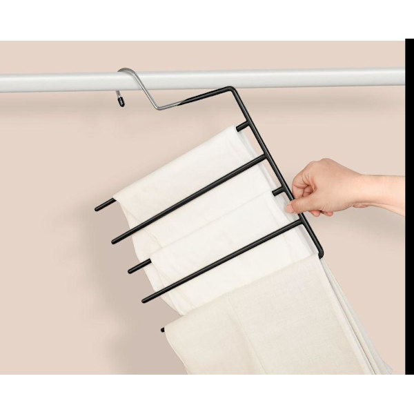 Rootz-bøjler - Flere bøjler - Sæt med 4 bøjler - Tøjbøjler - knagerækker - plastikbøjler - skridsikre bøjler - Pladsbesparende bøjler - Metal med PVC-