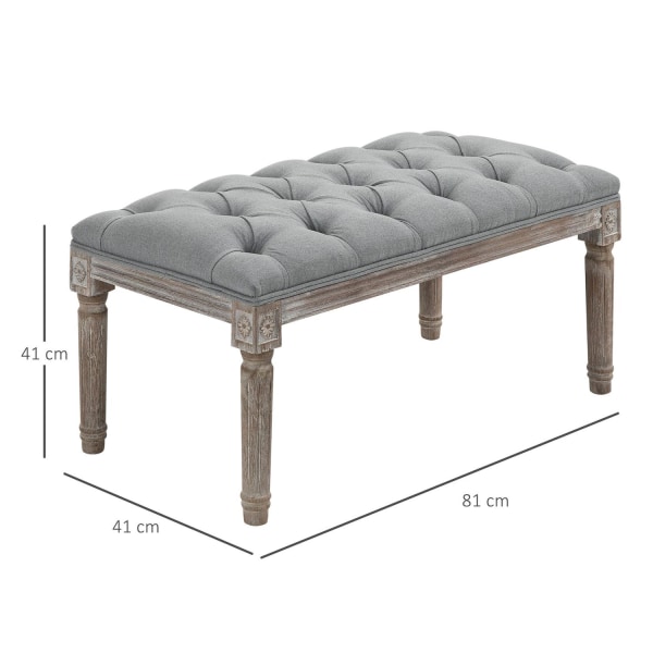 Rootz-pehmustettu sohva - Vuodesohva - Classic/Vintage - Harmaa - 81 x 41 x 41 cm