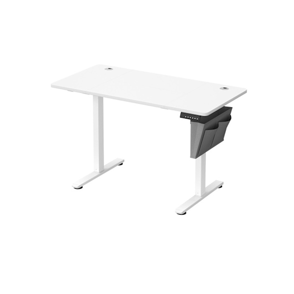 Rootz elektrisk stående skrivebord - Højdejusterbart skrivebord - Sit Stand-skrivebord - Spånplade og stål - 60 cm x 120 cm x 120 cm - Sky hvid