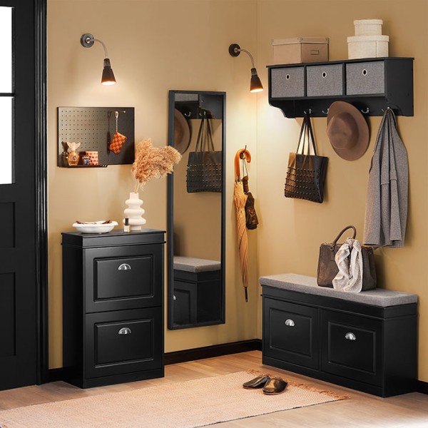 Rootz Skoskåp med 2 flikar - Sko Tipper - Skoorganisator - Robust konstruktion - Väggfästbar - Utrymmesbesparande design - 53cm x 82cm x 24cm