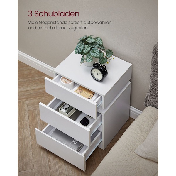 Rootz Sorn sidebord - LED -belysningsbord - Justerbare farvelys - Moderne boligindretning - 33,5 x 40 x 55 cm