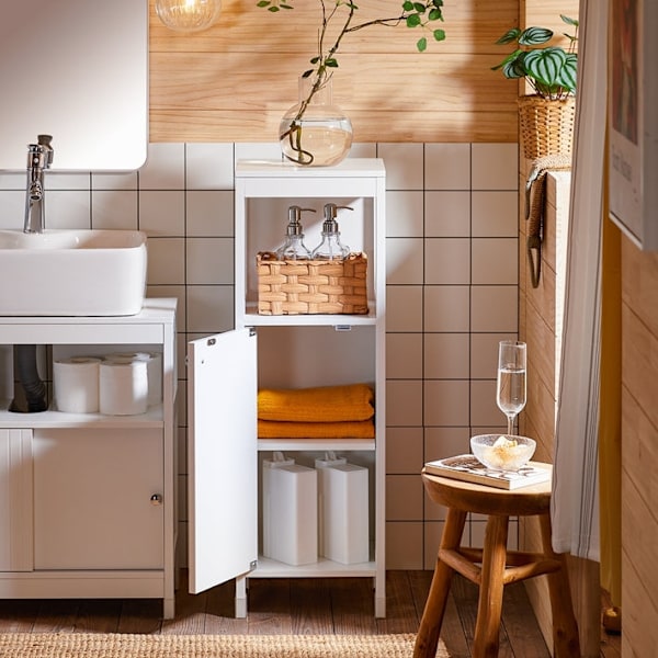Rootz Single Cabinet - Opbevaringshylde - Justerbar arrangør - Tilpasbare højder - MDF, 30x89x30cm
