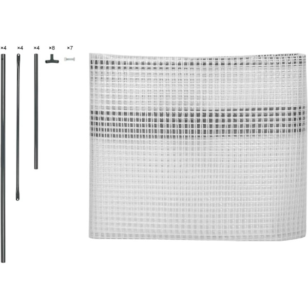 Rootz Folie Drivhus - Bærbart Plantehus - Tomathus - Pulverlakeret stål - UV-resistent PVC - 100 cm x 50 cm x 150/136 cm