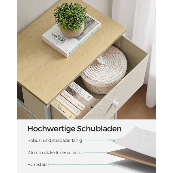 Rootz Opbevaringsskab - Garderobeskabe - Kommode - Spånpladestål - 30cm x 45cm x 91,7cm - Camel Yellow-Cream White