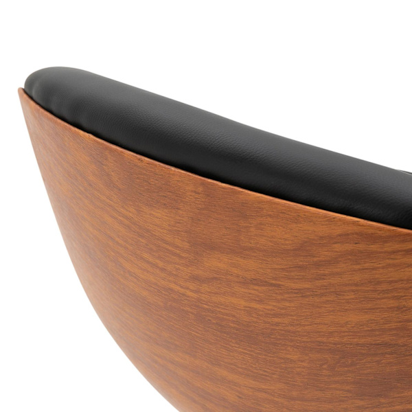 Rootz Barstole - Fodstøtte - Sæt med 2 - Højdejusterbar - Roterbar - 46 x 53,5 x 85-106 cm - Sort - Sølv - PU
