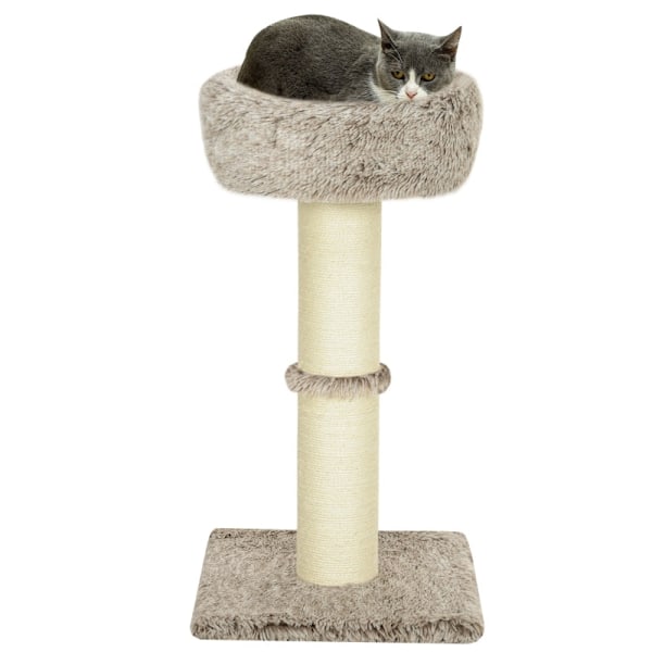 Rootz Cat Tree - Cat Tower - Raapimistolppa - Pehmeä pehmosänky - 45cm x 45cm x 87cm