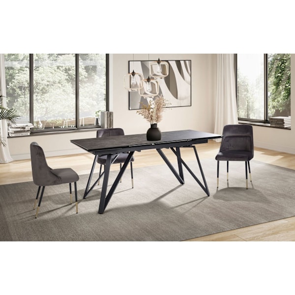 Rootz Moderne spisebord - Stort spisebord - Rektangulært spisebord - Sæder 12 - 180-260 cm x 95 cm x 76 cm