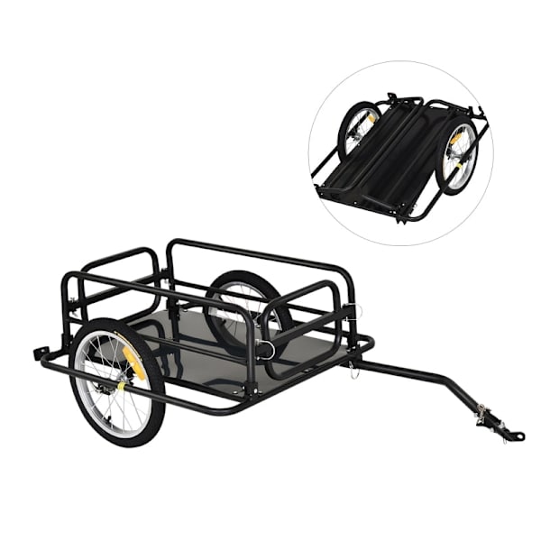 Rootz Cykeltrailer - Lasttrailer - Heavy-Duty Transport - Forbedret sikkerhed - Holdbar konstruktion - Overlegen stabilitet - 139 cm x 71,5 cm x 49 cm