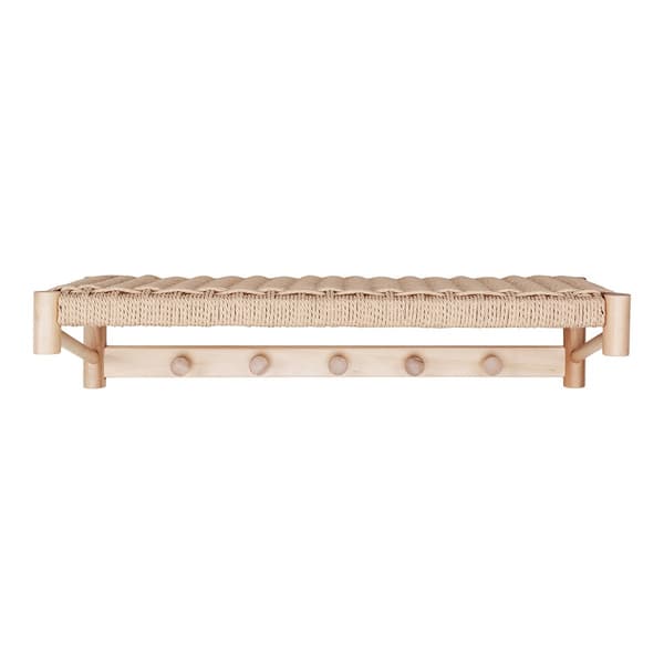 Rootz Abano Hat Shelf - Hat Organizer - Accessory Holder - Rustic Charm - 78 cm x 31 cm x 17 cm