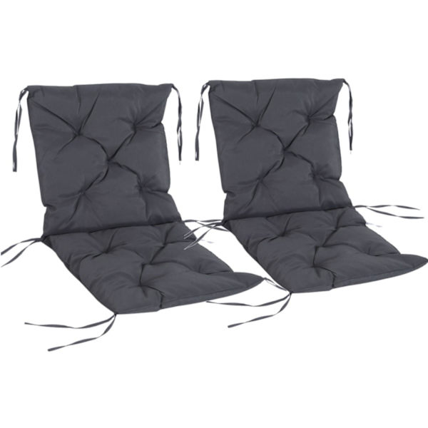 Rootz polstret stolehynde - grå - Oxford, svamp - 38,58 cm x 19,68 cm x 3,14 cm