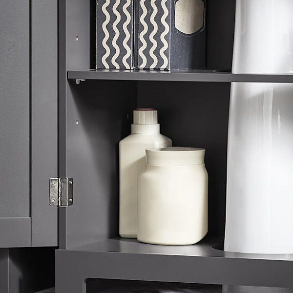 Rootz Badrumsskåp - Diskbänksbasenhet - Förvaringsorganisator - MDF-konstruktion - Magnetlås - Justerbar hylla - 60cm x 60cm x 30cm