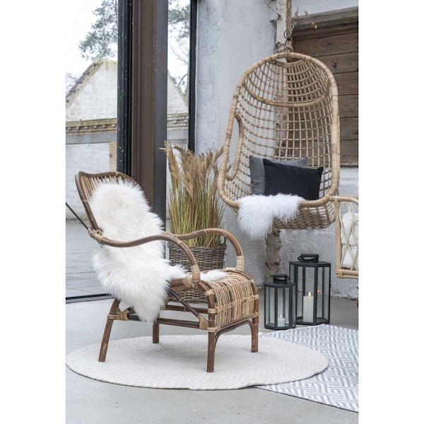 Rootz Menorca -pyöreä matto - pyöreä matto - ympäristöystävällinen lattiapäällyste - kestävä lemmikki - Ø120cm
