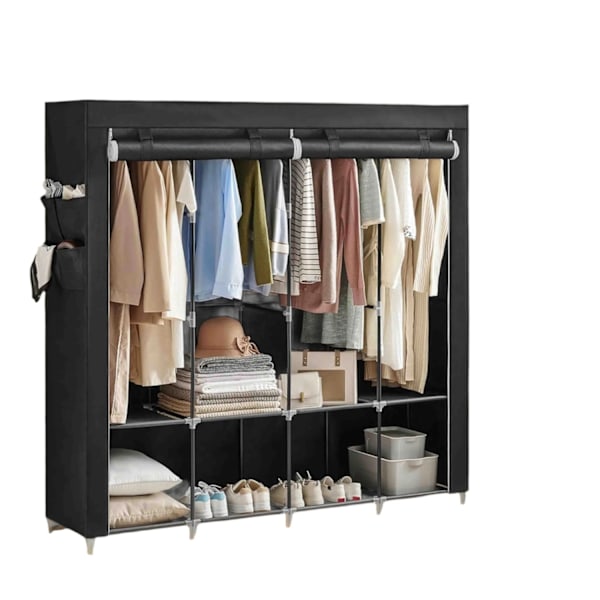 Rootz Fabric Cabinet Garderobe - Opbevaringsarrangør - Tøjopbevaring - Rumbesparende design - 45 x 170 x 167 cm