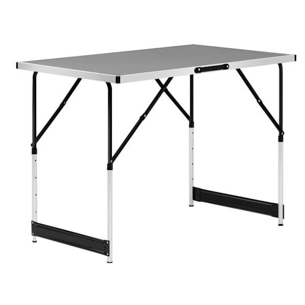 Rootz Campingbord - Sammenklappeligt skrivebord - Bærbar arbejdsstation - Udendørs stativ - Haveoverflade - Picnic-skranke - Eventplatform - Grå - 100