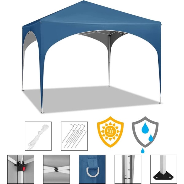 Rootz Premium Outdoor Gazebo - Eventtelt - Festoverdækning - Robust konstruktion - Vandtæt - Justerbar højde - 3x3m