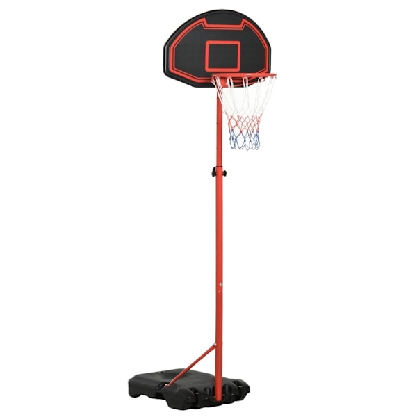 Rootz Basketballstativ - Udendørs bøjle - Vejrbestandig bagplade - Stabil base - Højdejusterbar - 73 cm x 49 cm x 194-249 cm