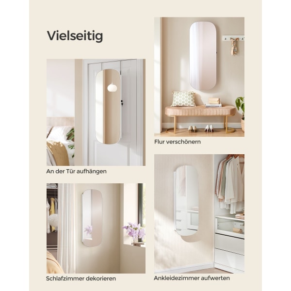 Rootz smyckesskåp - Vit sammetsfodrad armoire - MDF-glasorganisator - Stort förvaringsutrymme - Elegant design - 10 cm x 42 cm x 108 cm