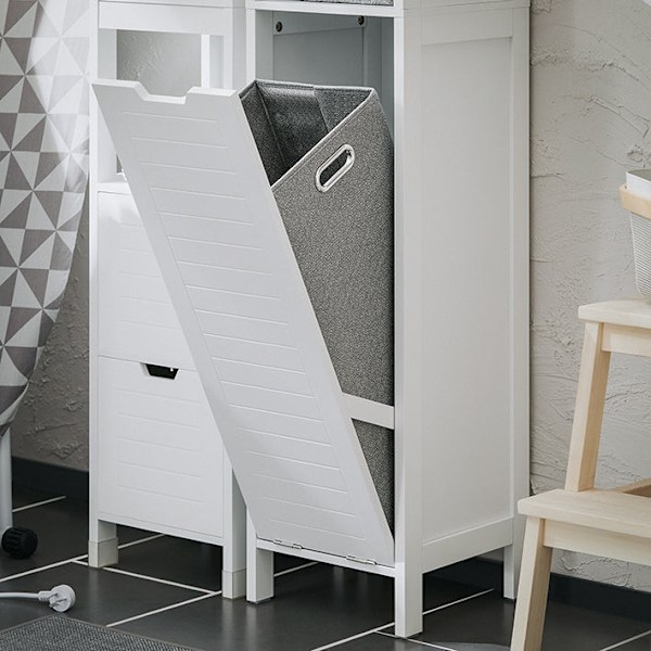 Rootz Badeværelse Opbevaringsskab - Brugsskab - Organizer - MDF Materiale - 30cm x 145cm x 30cm. Ideel til vasketøj, håndklæder og tilbehør