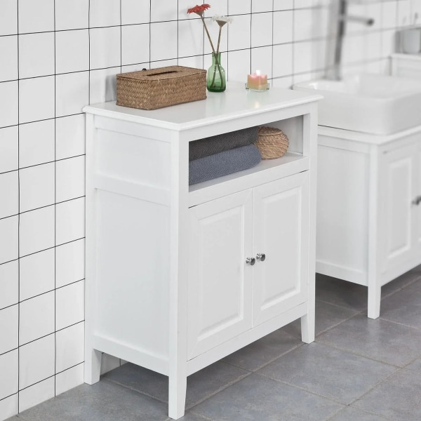 Rootz White Badeværelsesopbevaring - Skab Opbevaring Skab Badeværelseshylde - B69 x D33 x H80cm
