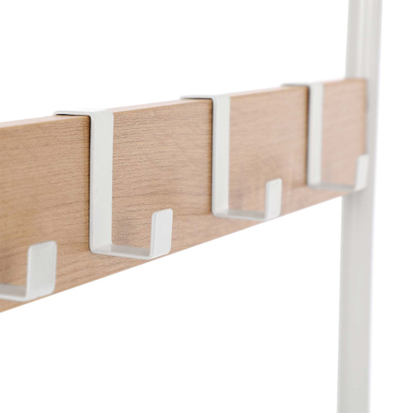 Rootz moderne garderobe med jerntræk - knagerække i industriel stil - Entrémøbler - Spånplade og jern - 72 cm x 33,7 cm x 183 cm