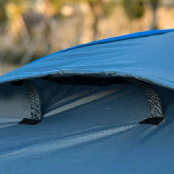 Rootz Camping Tent - Family Tent - Automatic Pop Up - Tent - Blue/Grey - 210 X 210 X 140 cm
