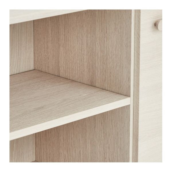 Rootz Highboard - Förvaringsskåp - Skänk - Massiv ek och faner - Tyst Soft-Close - Gott om förvaring - Tidlös design - 40cm x 100cm x 130cm