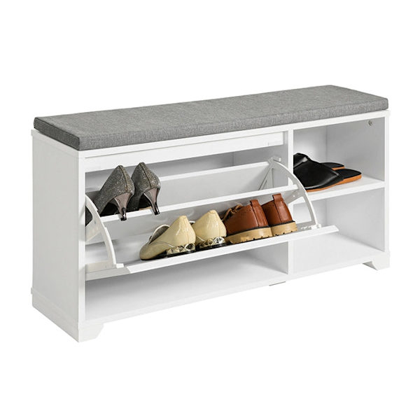 Rootz Skobänk med förvaring - Sko Tipper - Entrébänk - Dämpad sits - Repskydd - Mångsidig förvaring - 90cm x 46cm x 24cm