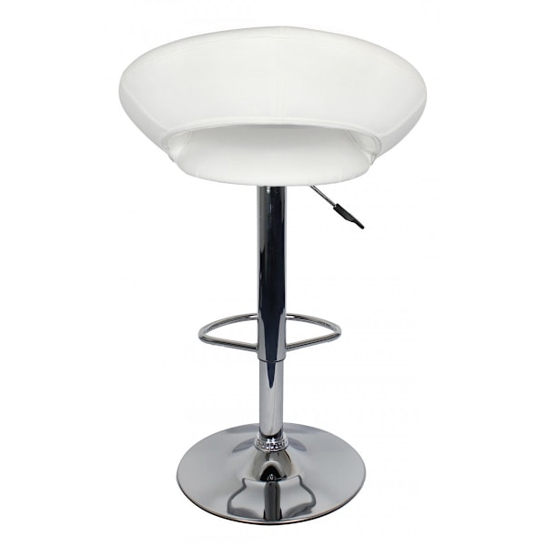 Rootz justerbar barpall - Vridbar pall - Läderlooksits - Kromram - 360° rotation - Ergonomisk design - 110 kg Kapacitet - 80-102 cm x 54,5 cm x 49,5 c