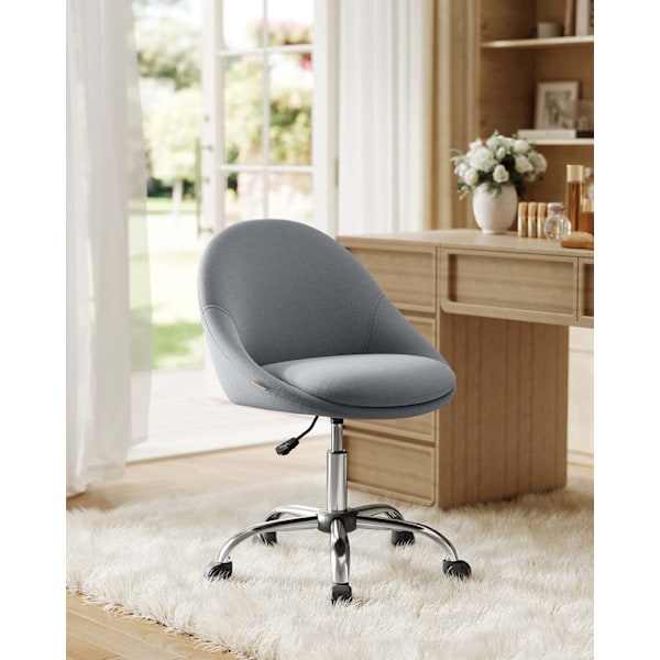 Rootz hjemmekontorstol - drejelig skrivebordsformand - Ergonomisk opgavestol - Komfortpolstring - 60x60x80-90 cm grå