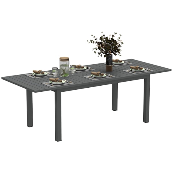 Rootz Garden -pöytä - Ulkopöytä - Laajennettava pöytä - Säänkestävä muotoilu - 160/220L x 90W x 73H CM
