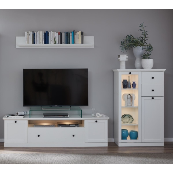 Rootz tv-møbel - tv-skab - hvid - 177 x 49 x 41 cm