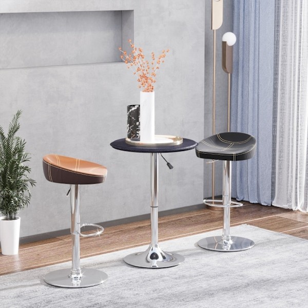 Rootzin korkeussäädettävä baaripöytä - Pubipöytä - Bistropöytä - Hydraulinen nosto - Keinonahkainen kansi - 360 asteen kierto - Ø63 x 67-93H cm