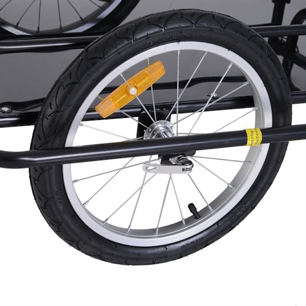 Rootz Cykeltrailer - Sort - Stål, Gummi - 61,02 cm x 28,15 cm x 30,31 cm