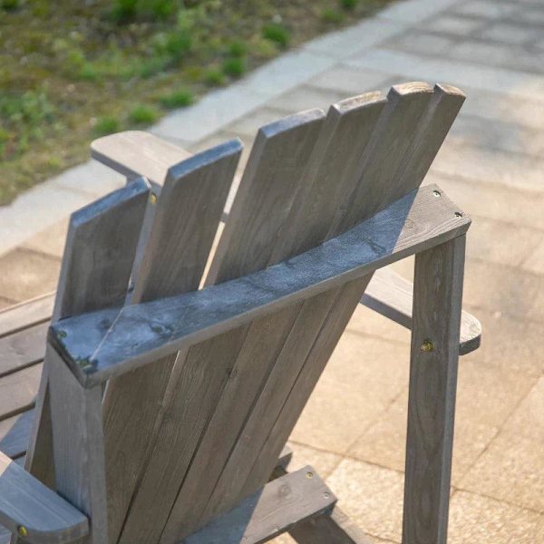 Rootz Adirondack stolesæt - Havestolebord - Havestol - Havemøbler - Træ - Grå - 178 x 87 x 92 cm