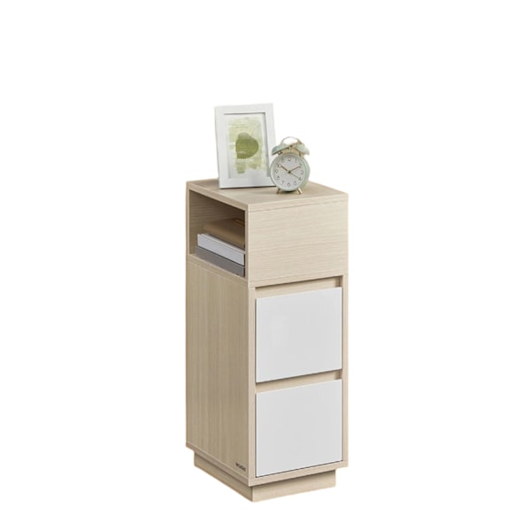 Rootz 2 -bituppsättningar sängbord - smala sidobord - Nightstands with Drawers - Space Saving Design - 30cm x 25cm x 65 cm