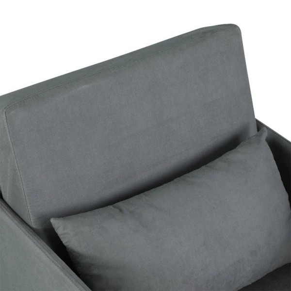 Rootz Bäddsoffa - Fåtöljsäng - Tvättbart överdrag - Enkelvåningsstol - Mjuk fåtölj - Mjuk - Grå - 70 x 76 x 77 cm