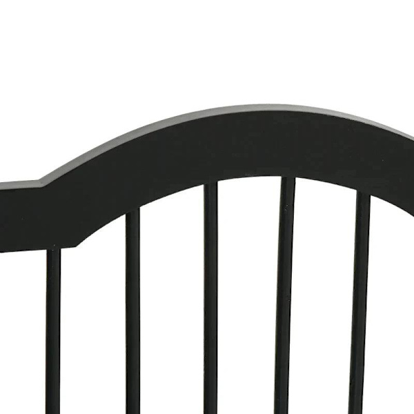 Rootz Dog Gate - Dog Barrier Safety Gate - Dog Guard - 3-delad Grid - Barrier Door Safety Gate - Svart - 154,5 x 29,5 x 61 cm